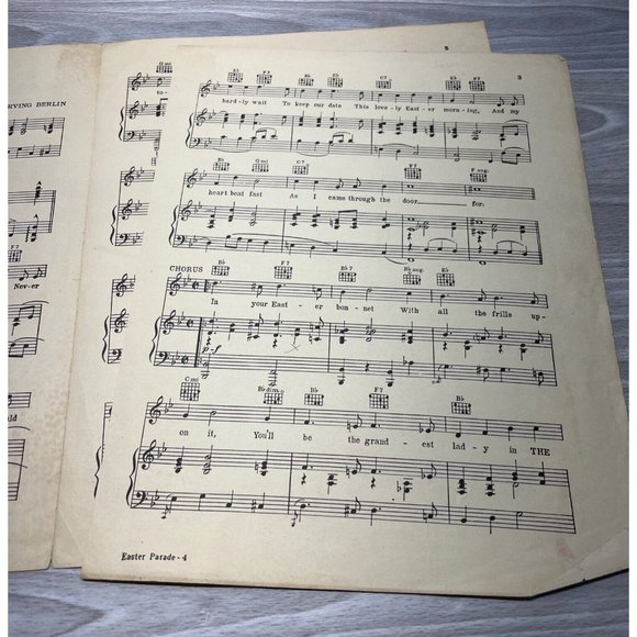 Easter Parade Vintage Piano Sheet Music Irving Berlin 1933 - Picture 5 of 5